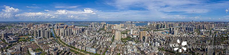 鸟瞰湛江赤坎城区全景图片素材