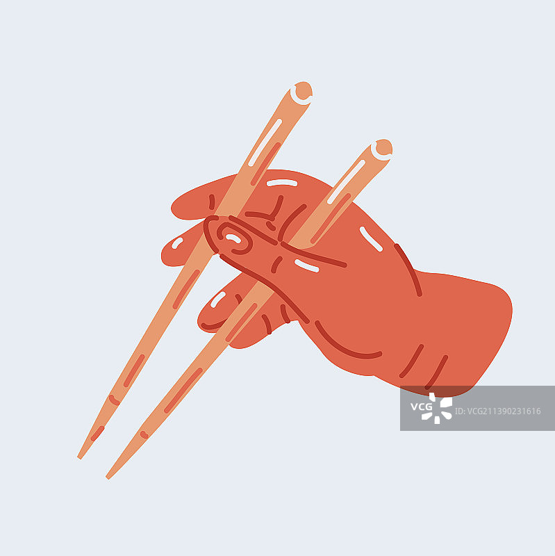 手持筷子图片素材