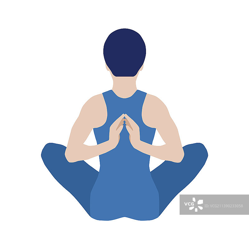莲花坐是经典的瑜伽体式之一图片素材