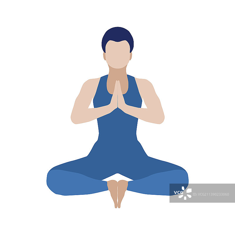 经典的莲花坐姿图片素材