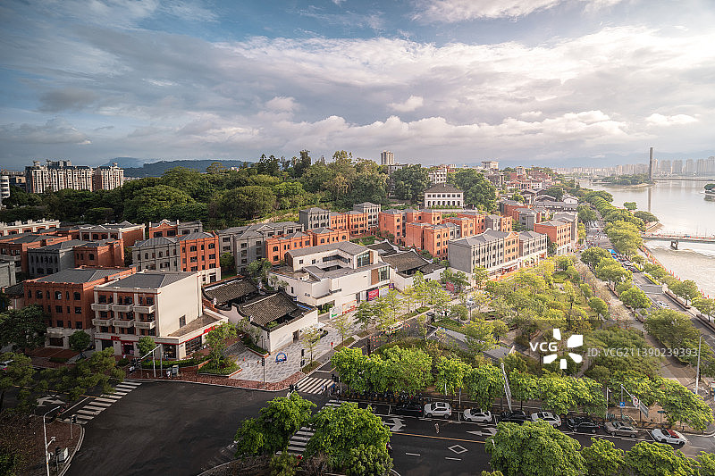 福州烟台山晴朗城市景观图片素材