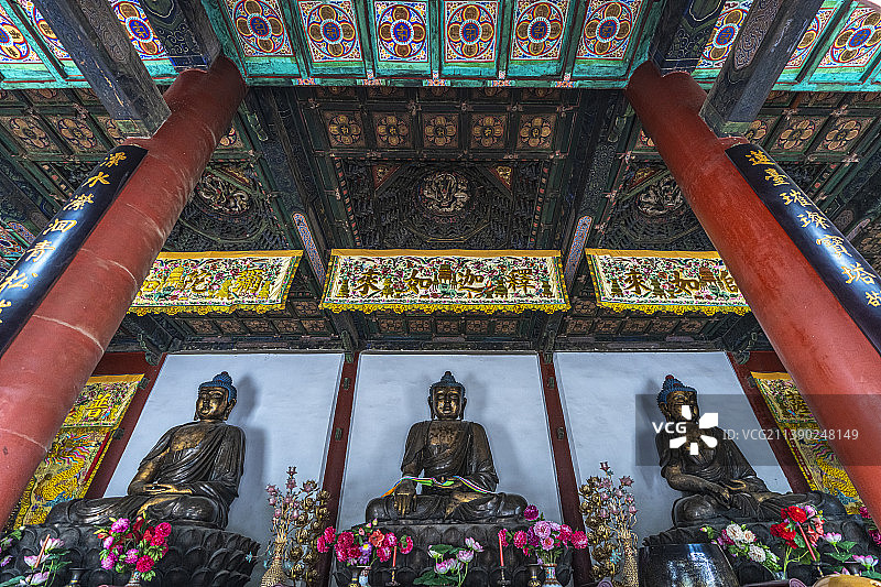 戒台寺 潭柘寺 古建筑 大雄宝殿 寺庙 大殿 选佛场 天下第一戒坛 帝王树 千佛阁 铜钟 庭院 古树图片素材