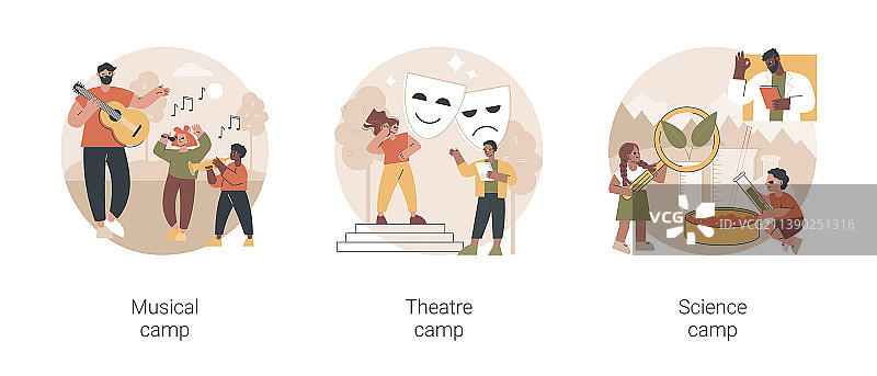 暑假夏令营抽象概念图片素材