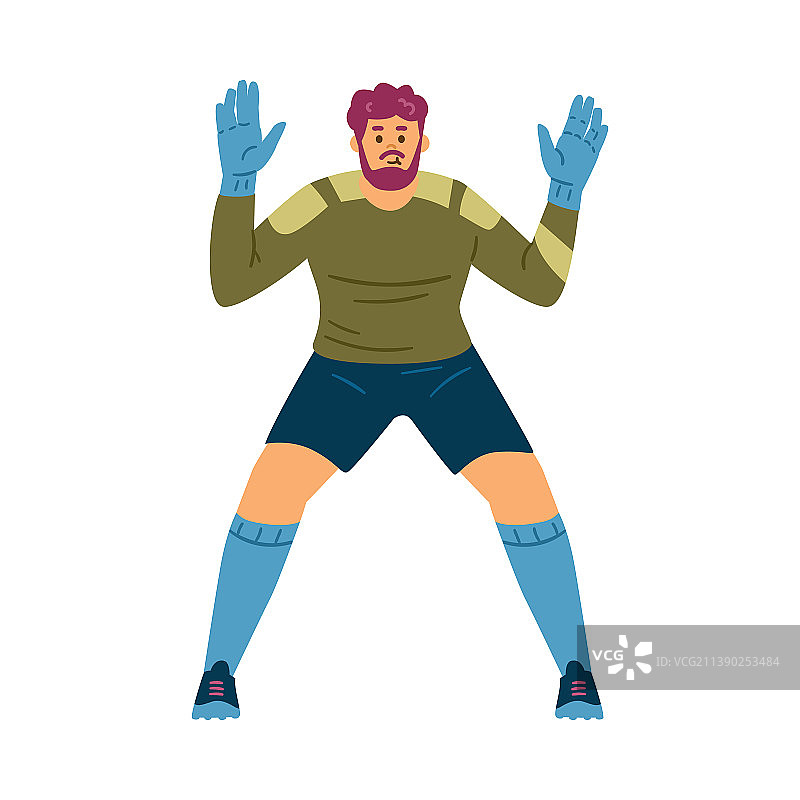 守门员准备接球图片素材