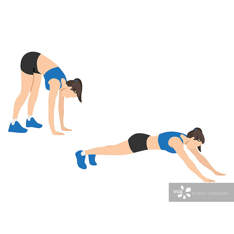 女人做尺蠖运动图片素材