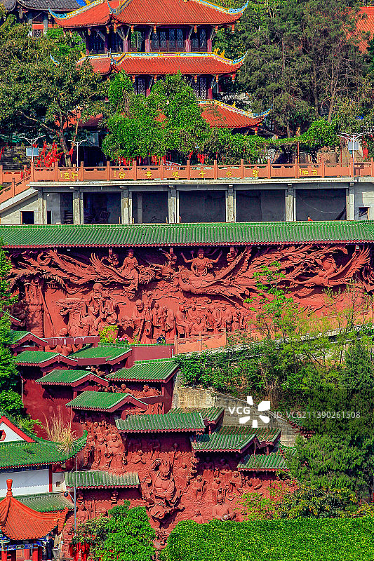 中国四川省绵阳市著名景点圣水寺景观图片图片素材
