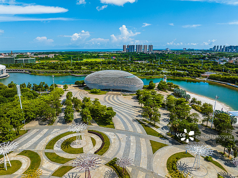 北海园博园航拍图片素材