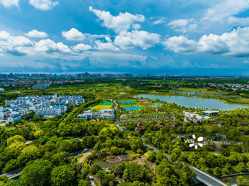 北海园博园航拍图片素材