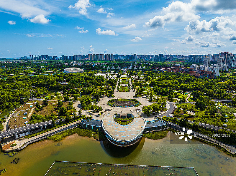 北海园博园航拍图片素材