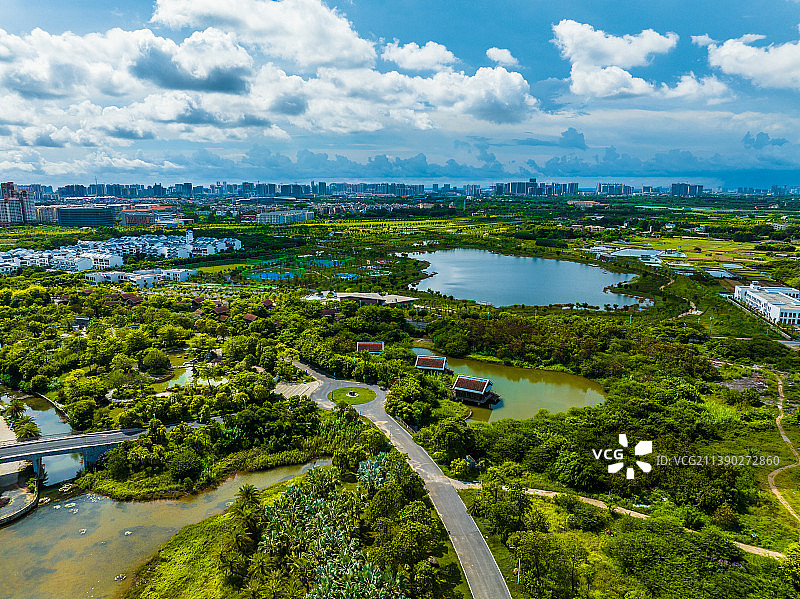 北海园博园航拍图片素材