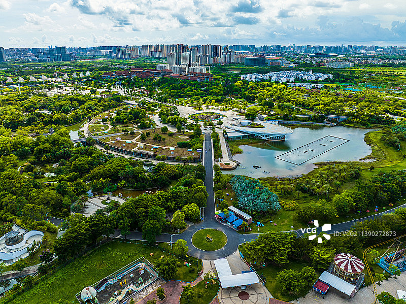 北海园博园航拍图片素材