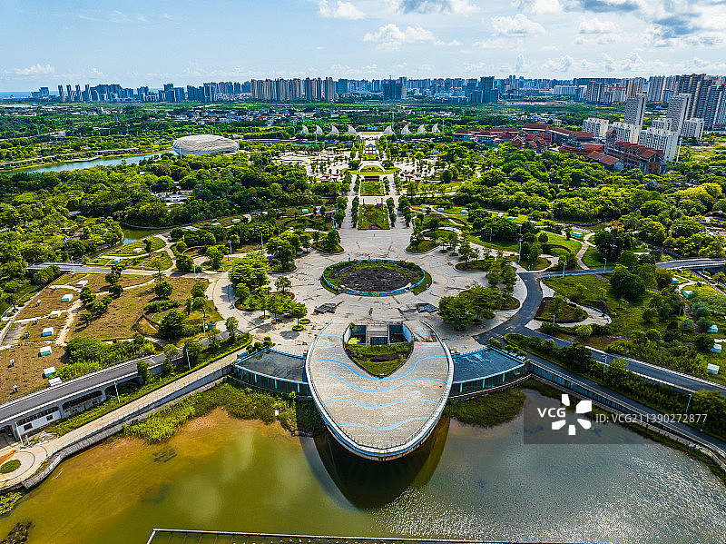 北海园博园航拍图片素材