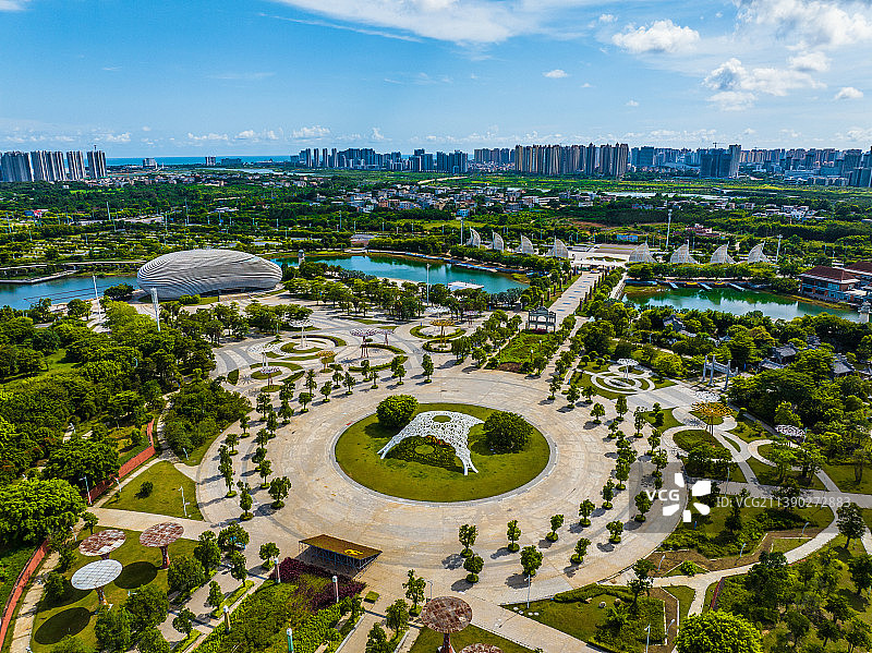 北海园博园航拍图片素材