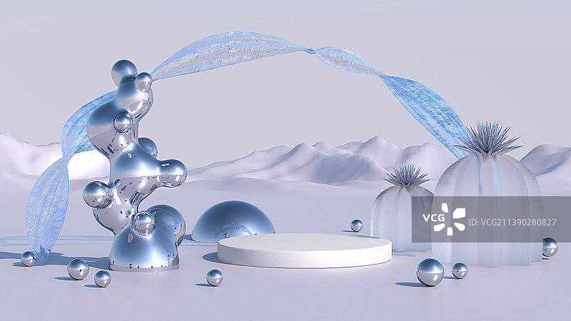 3D建模科幻超现实场景图片素材