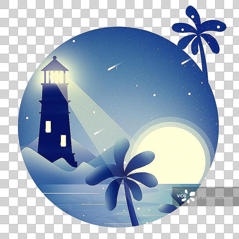 海上灯塔图片素材