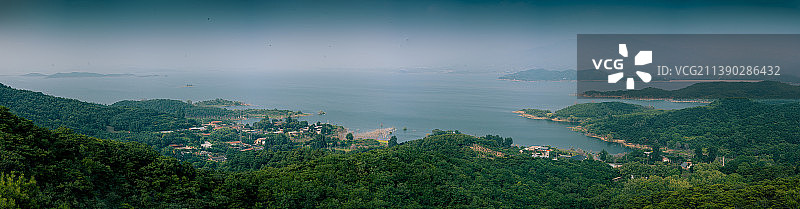 北京密云水库全景图片素材