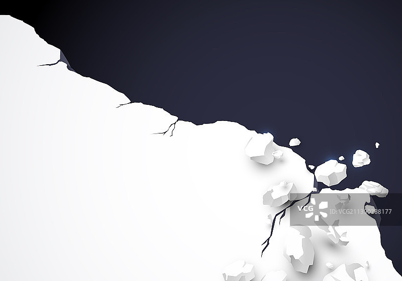 断裂的悬崖或墙壁图片素材