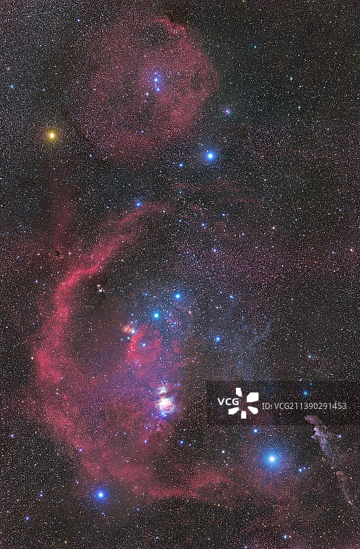 猎户座星空和星云图片素材