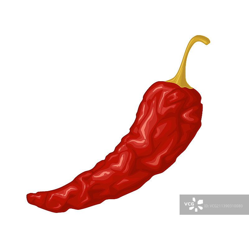 完整干辣椒，逼真色彩图片素材