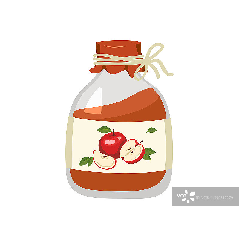 红苹果果酱罐子图片素材