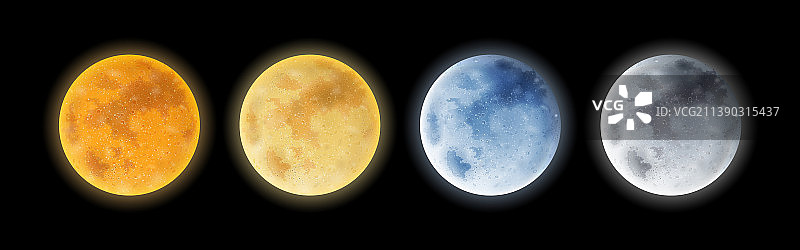 满月或发光圆形星球图片素材