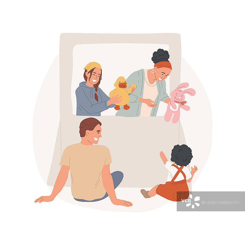 木偶戏院抽象概念图片素材