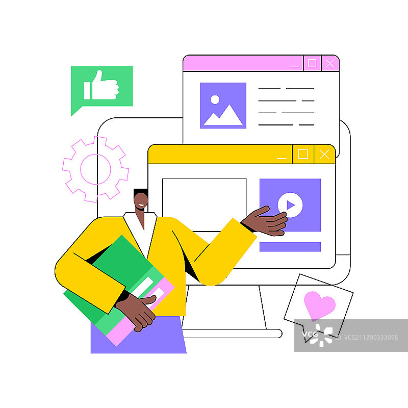 内容聚合抽象概念图片素材