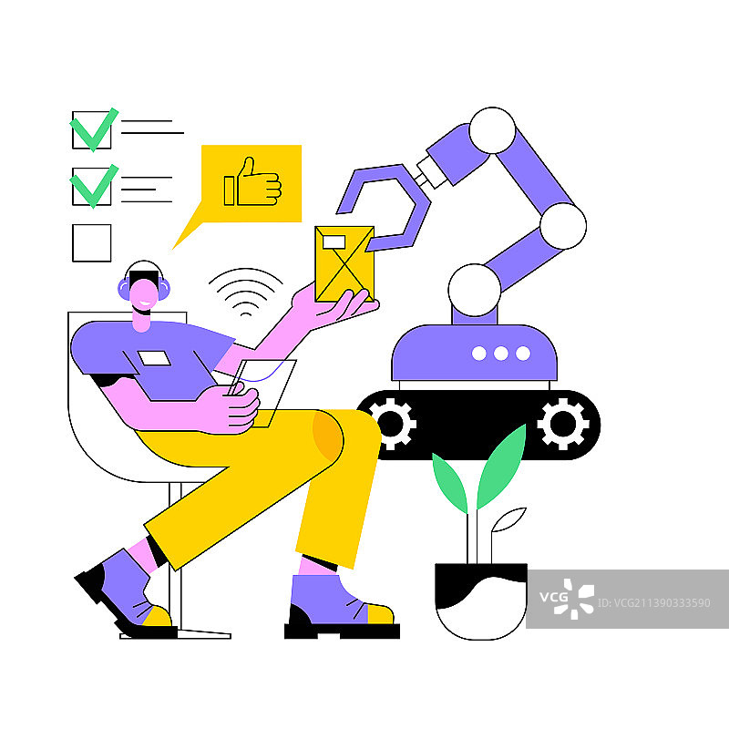 遥控机器人抽象概念图片素材
