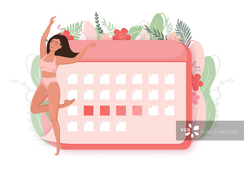 女性生理期保护图片素材