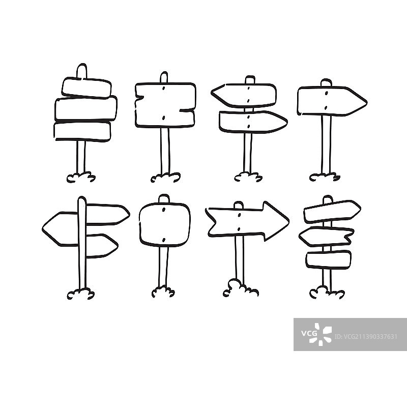 带空白区域的木制标牌合集图片素材