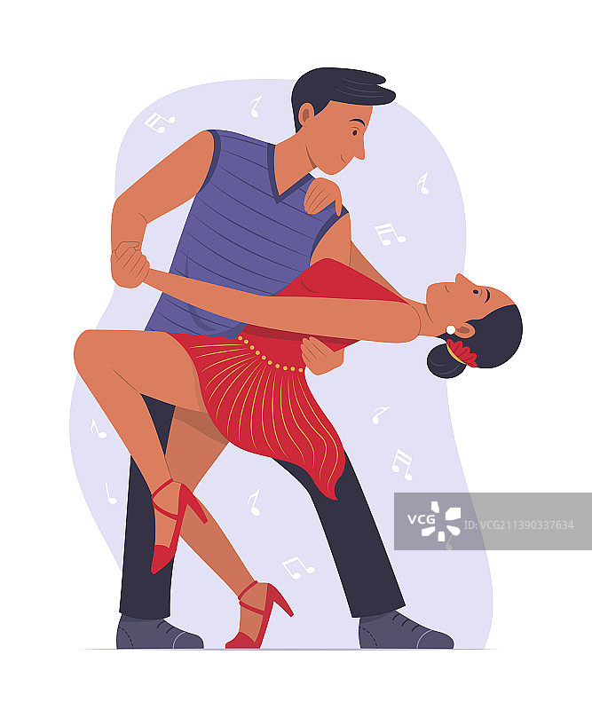 跳莎莎舞的夫妇图片素材