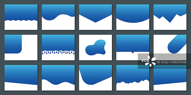 网站曲线分隔线形状套装图片素材