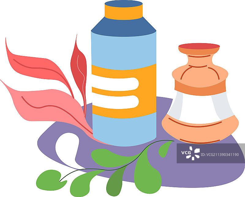 水疗沙龙按摩乳液套装图片素材