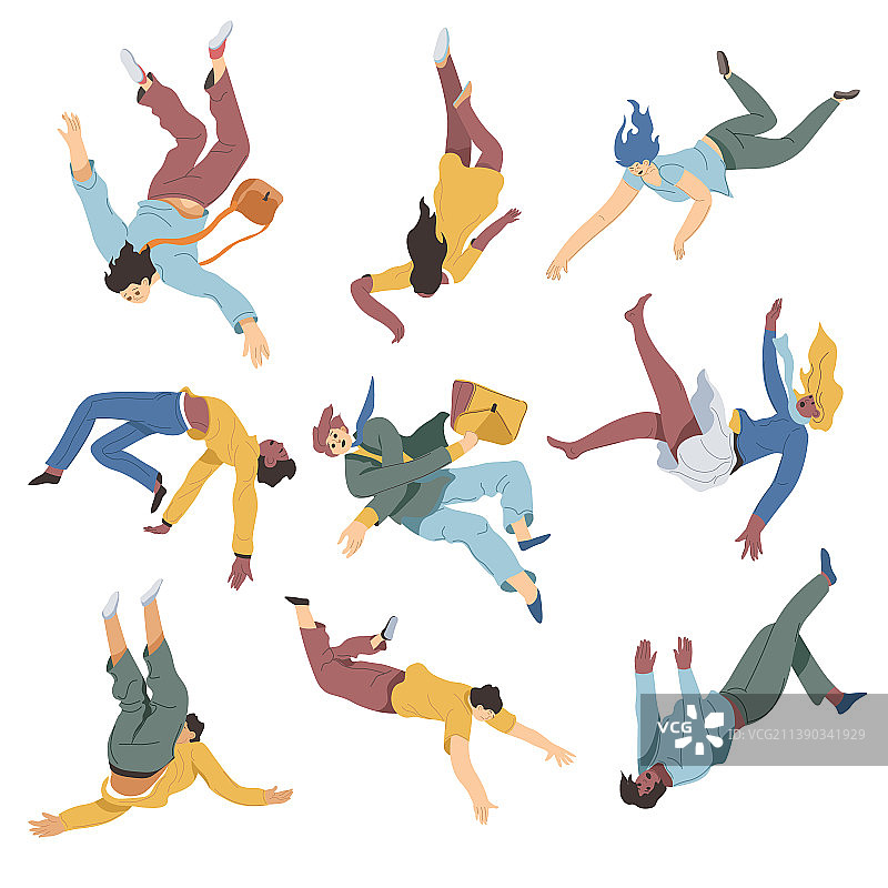 不小心摔倒的人图片素材