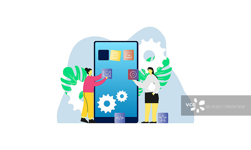 应用程序网站开发概念图片素材