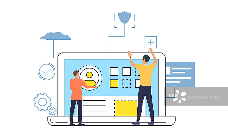 应用程序网站开发概念图片素材