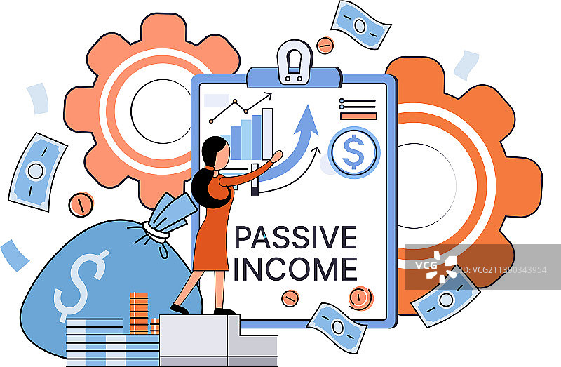 女职员制定盈利策略图片素材