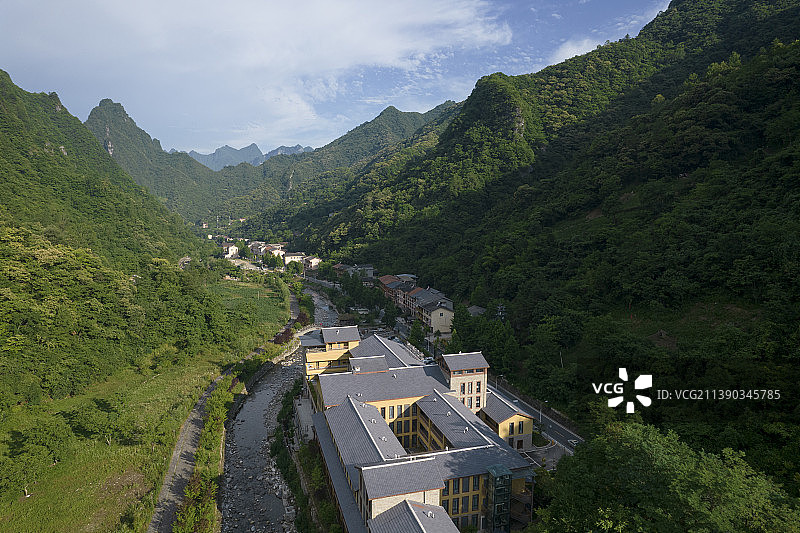 重庆城口县亢谷景区航拍图片素材