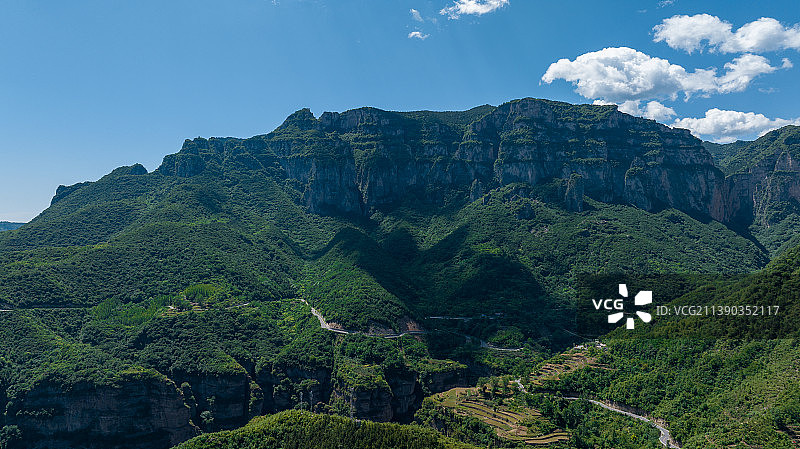 河南安阳林州国家5A级景区-太行山大峡谷，桃花谷图片素材