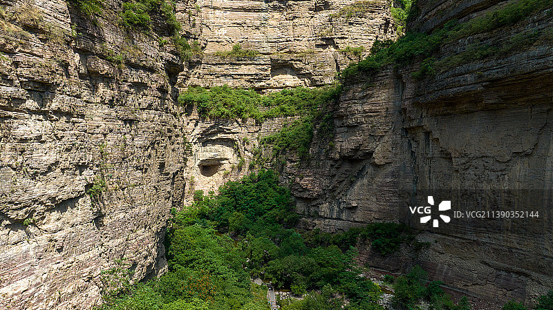 河南安阳林州国家5A级景区-太行山大峡谷，桃花谷图片素材