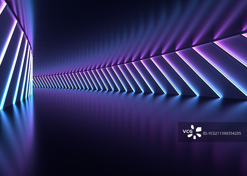 霓虹灯通道图片素材