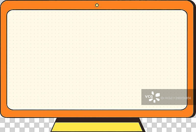 复古可爱电脑屏幕边框背景图片素材