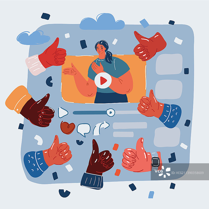 视频博客和粉丝秀图片素材