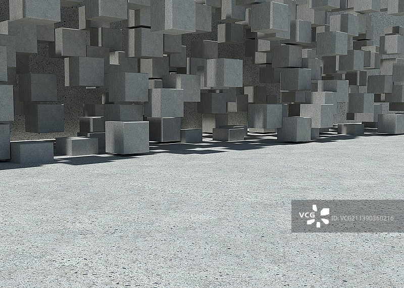 3D渲染立方体背景图片素材