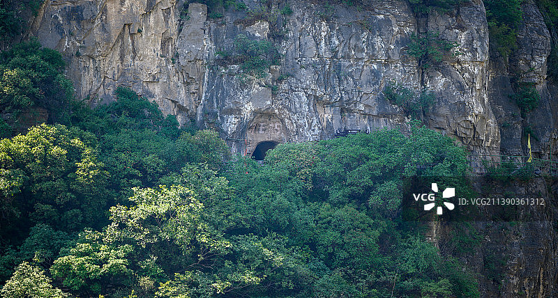 河南安阳林州五龙洞风景区，夏天避暑胜地图片素材