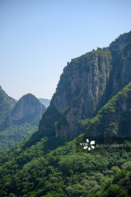 河南安阳林州五龙洞风景区，夏天避暑胜地图片素材
