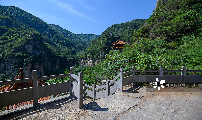 河南安阳林州五龙洞风景区，夏天避暑胜地图片素材