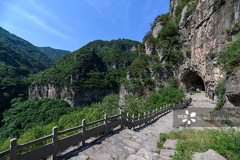 河南安阳林州五龙洞风景区，夏天避暑胜地图片素材