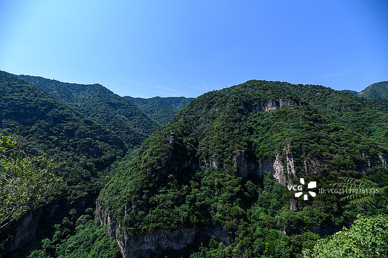 河南安阳林州五龙洞风景区，夏天避暑胜地图片素材