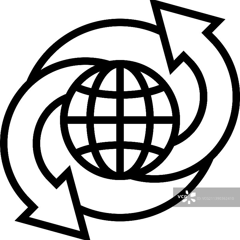 气候变化线性图标图片素材